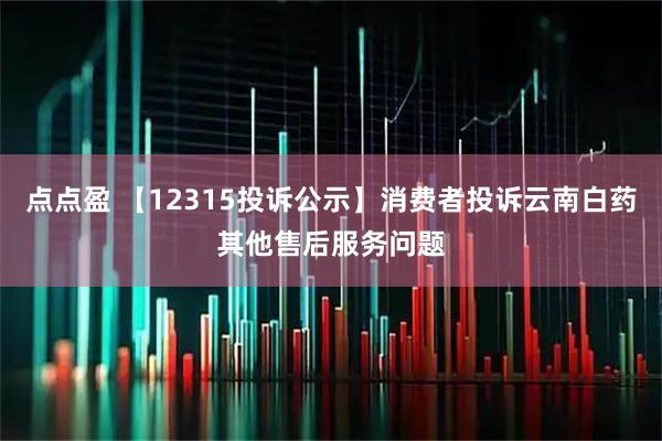 点点盈 【12315投诉公示】消费者投诉云南白药其他售后服务问题