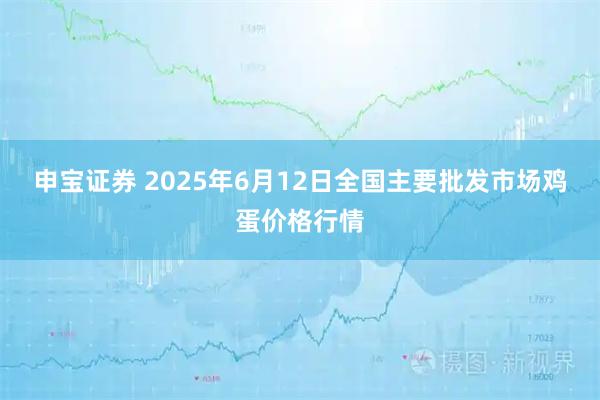 申宝证券 2025年6月12日全国主要批发市场鸡蛋价格行情